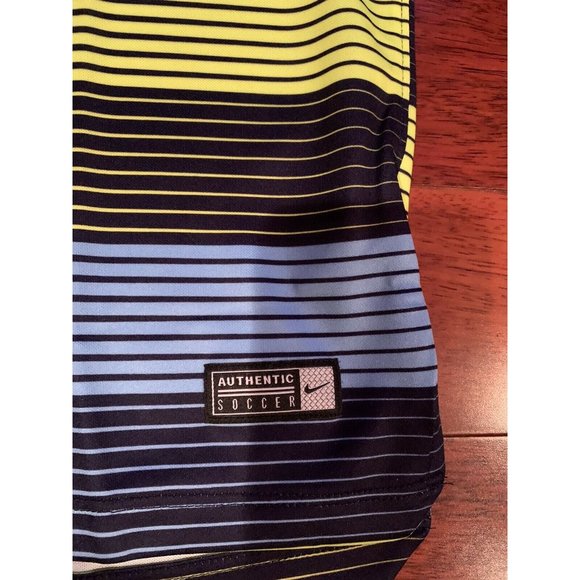 Nike Blue and Yellow Striped Men's Jersey - Picture 5 of 7